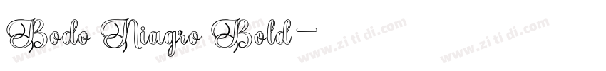 Bodo Niagro Bold字体转换